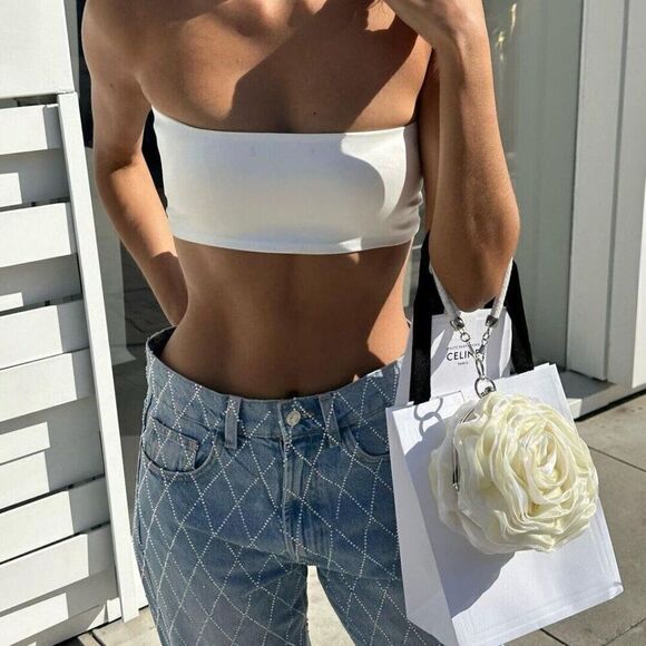 Stylish Black and White Women's Jeans - Picture 5 of 8